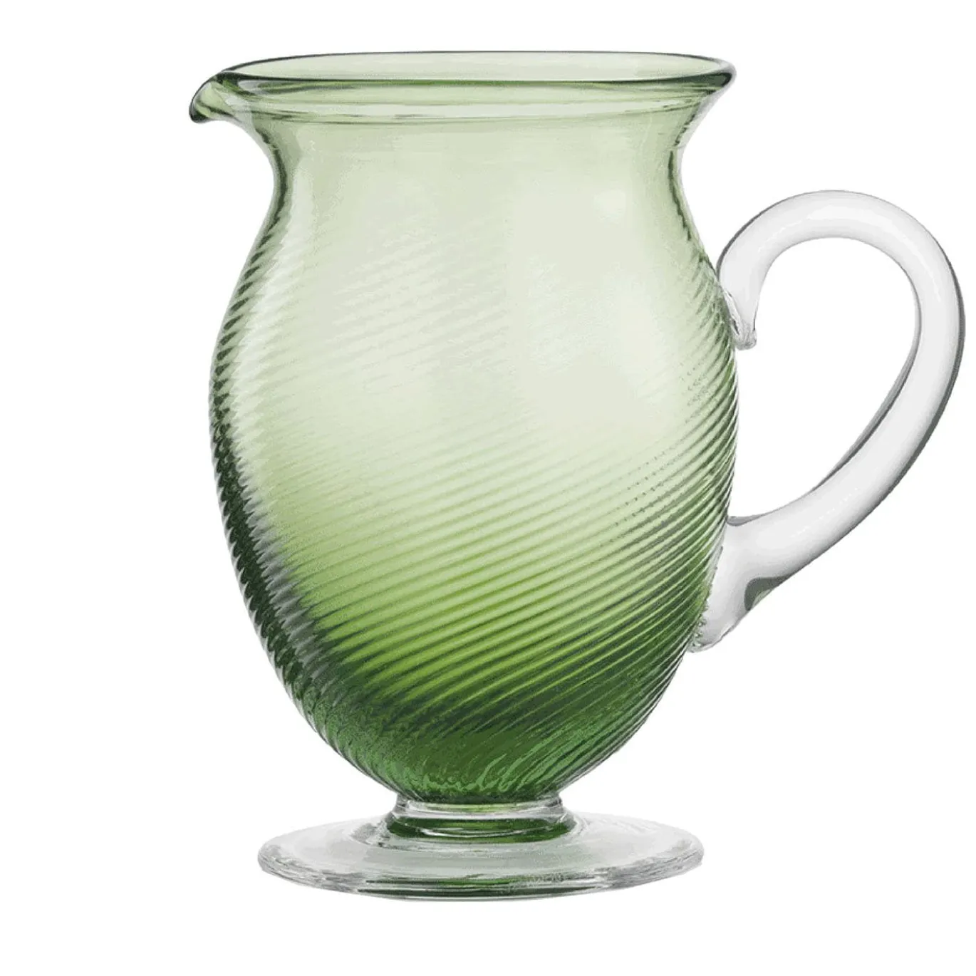 Caraffa in vetro Soraya Green Twisted