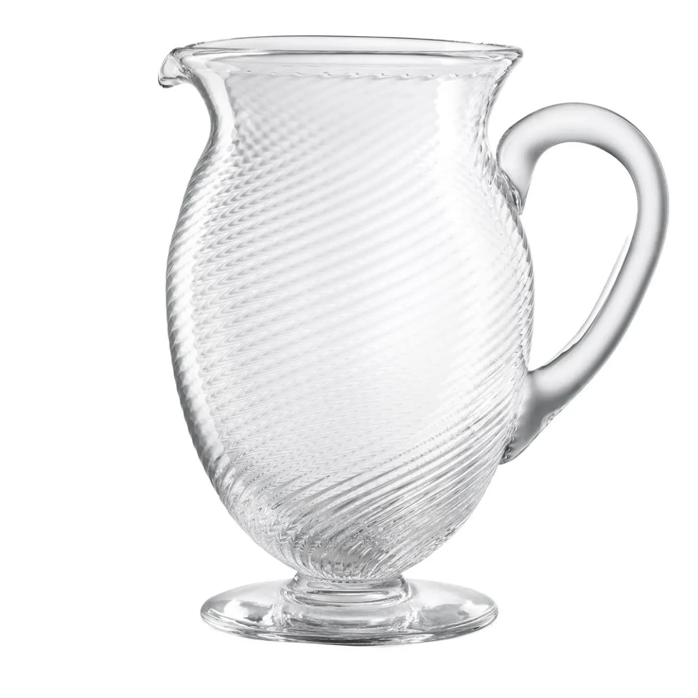 Caraffa in vetro trasparente Twisted