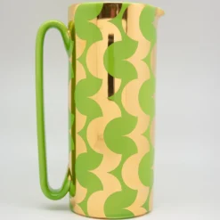 Caraffa Serlio Cicappa oro 24 carati e verde