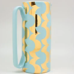 Caraffa Serlio Cicappa oro 24K e blu