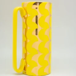 Caraffa Serlio ZigZag Oro 24K e Giallo