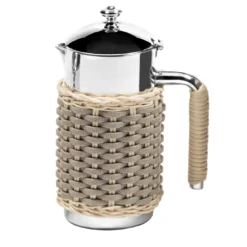 Caraffa termica in pelle e rattan grigio Rennes