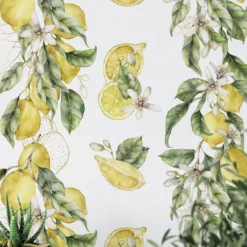 Carta da Parati ad Acquerello con Limoni della Costiera Amalfitana