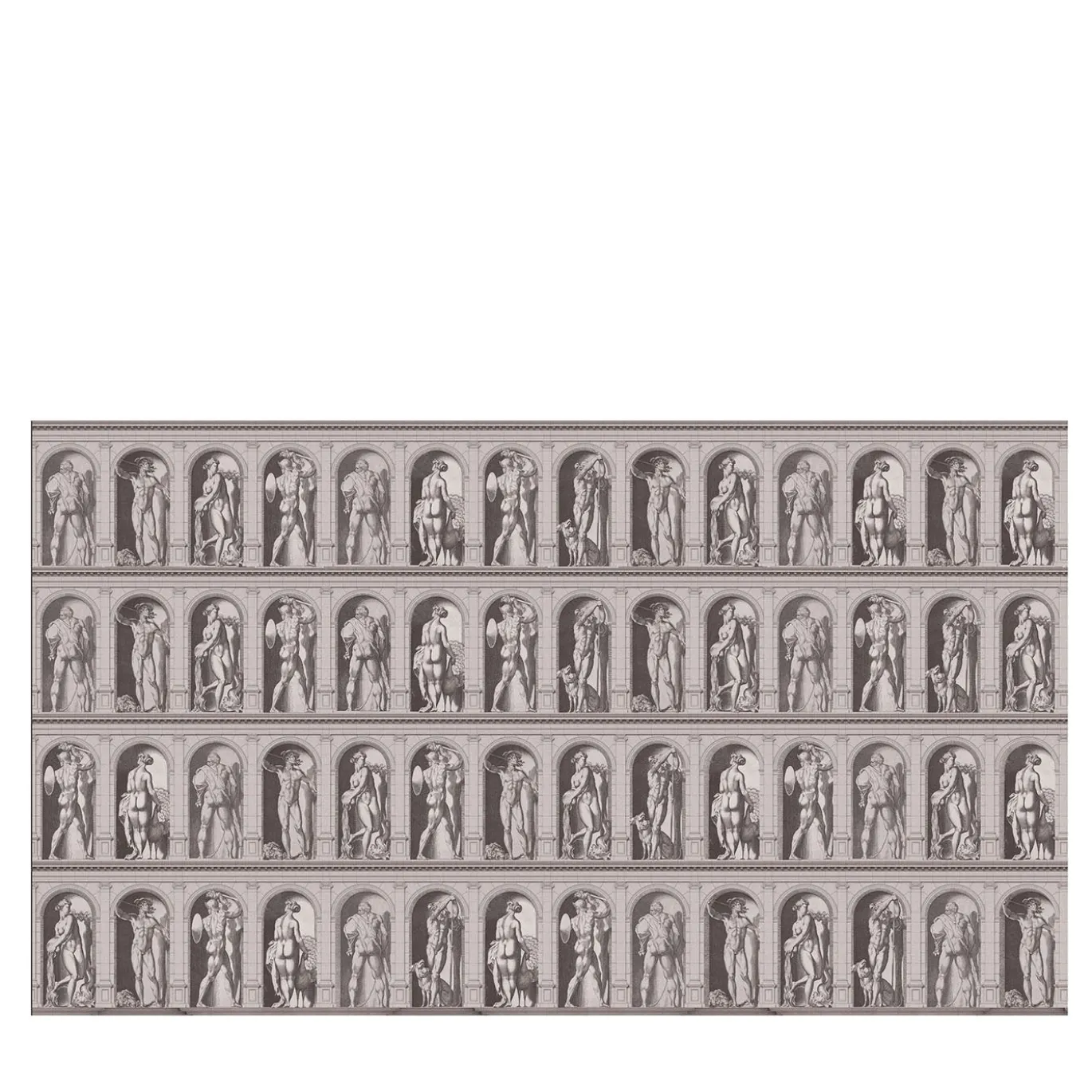 Carta da parati Archistatue con motivo di statue grigie