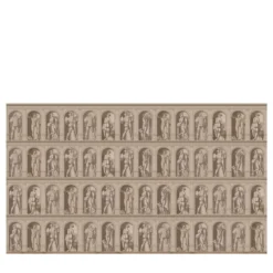 Carta da parati Archistatue con motivo di statue seppia
