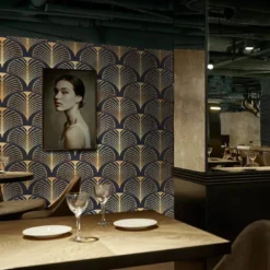Carta da parati Art Déco in stile vintage