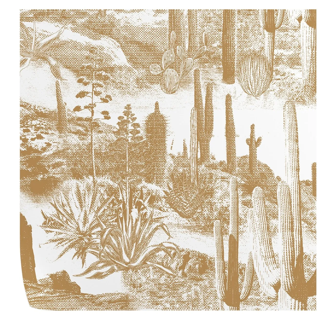 Carta da Parati Cactus Landscape Boho Beige