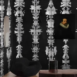 Carta da parati con schizzi di acquarello monocromatici