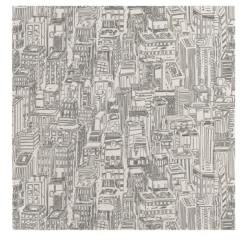 Carta da Parati Disegnata a Mano con Grattacieli di New York