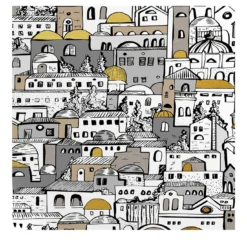 Carta da Parati DIY con Paesaggio Urbano Mediterraneo