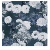 Carta da parati floreale blu navy