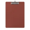 Cartella con clip in pelle bordeaux