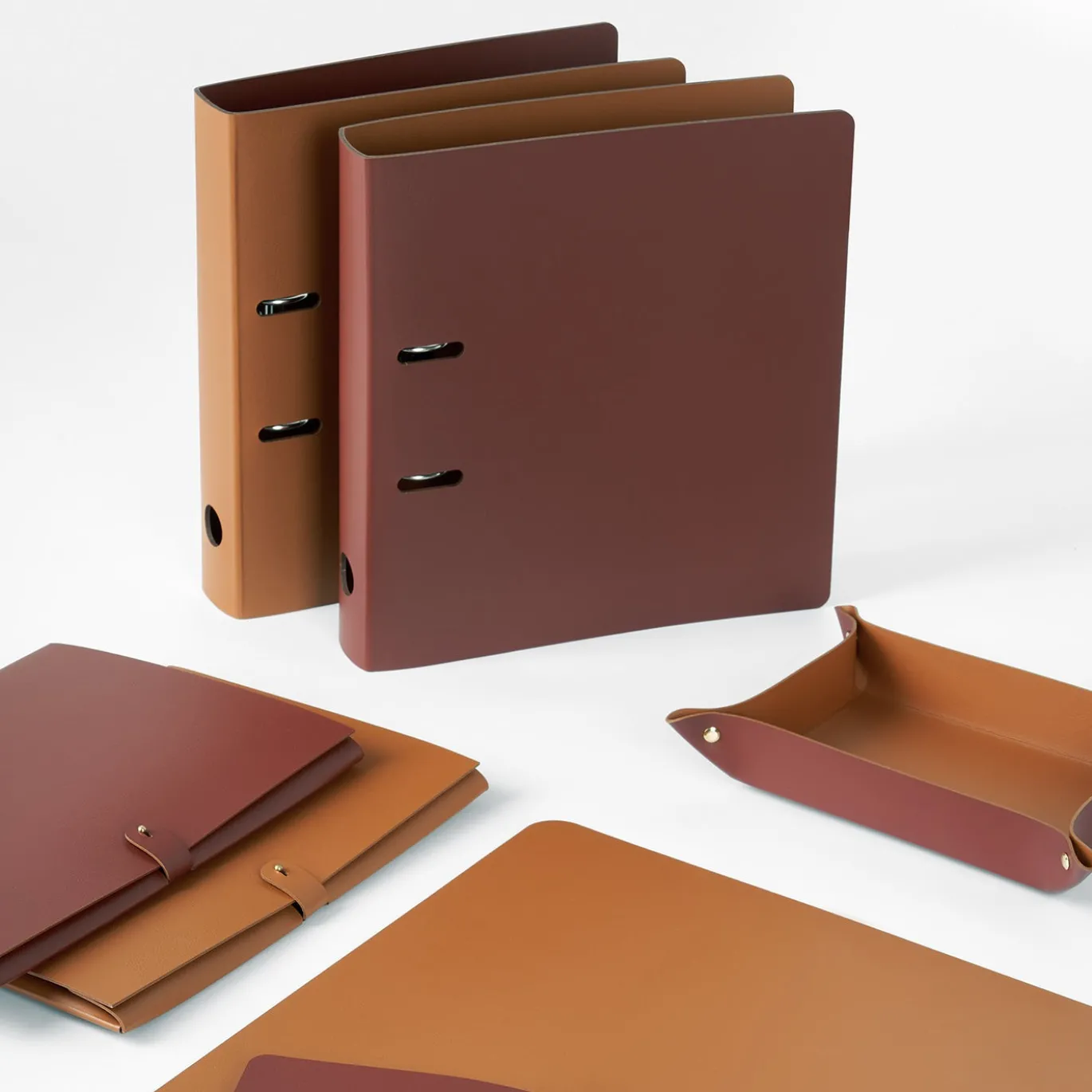 Cartella in pelle bordeaux
