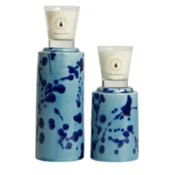 Celeste e Totem Blu con Candela profumata Fragranza Agrumeto