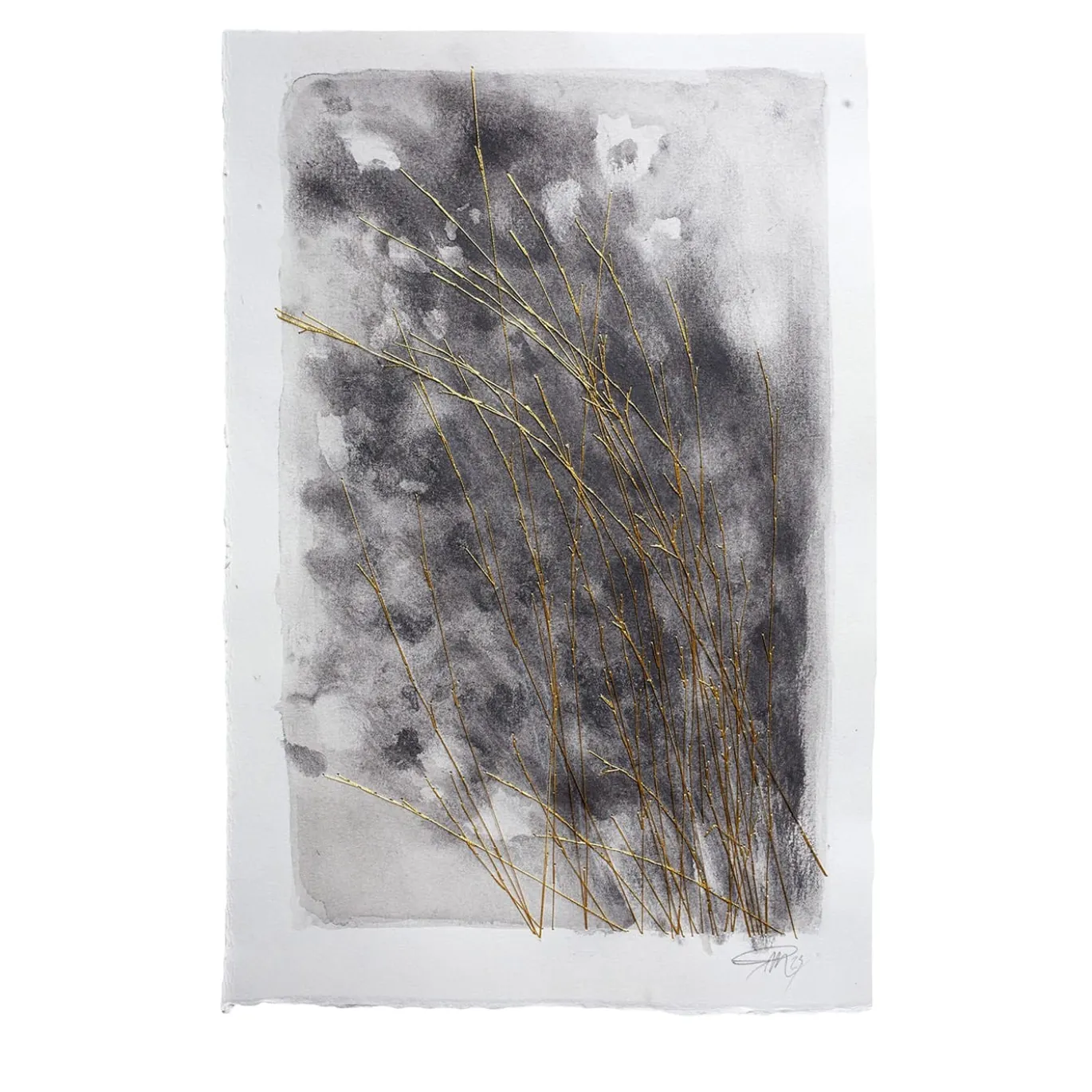 Cenere E Oro Pittura su carta