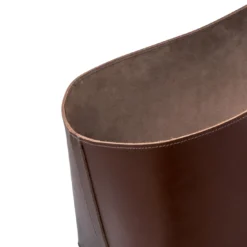 Cesta Portaoggetti Arco Grande in Pelle Saddle Marrone