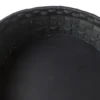 Cestino intrecciato cilindrico grande nero di Oscar Maschera
