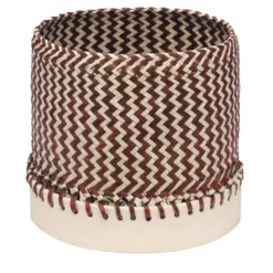 Cestino marrone Zig Zag