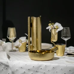 Cestino per Pane in Ottone Dorato Velvet 1 Light