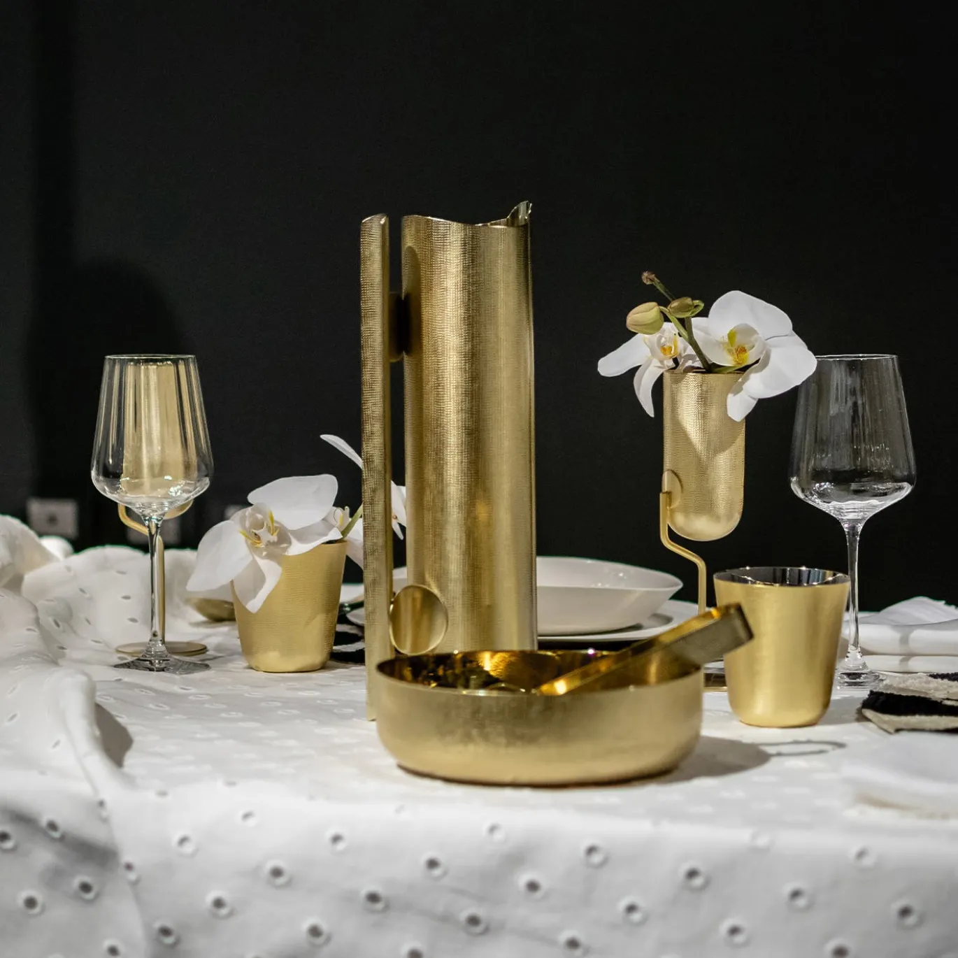 Cestino per Pane in Ottone Dorato Velvet 1 Light