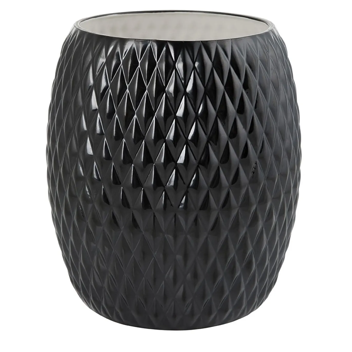 Cestino per rifiuti in porcellana Black Tie