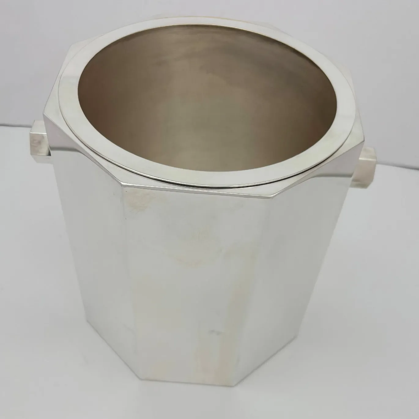 Champagne Glacette Cilindrico in Ottone Argento Del Monte