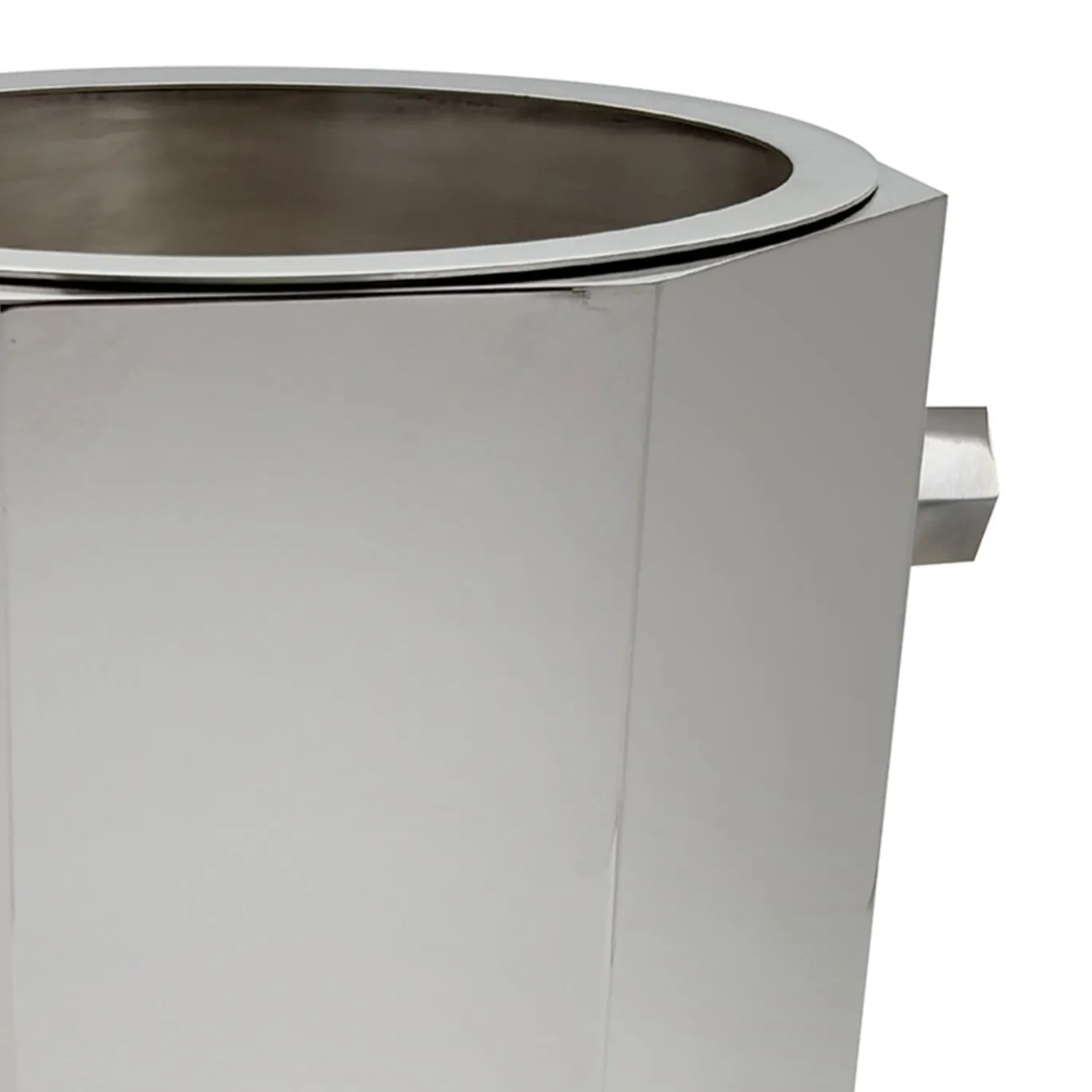 Champagne Glacette Cilindrico in Ottone Argento Del Monte