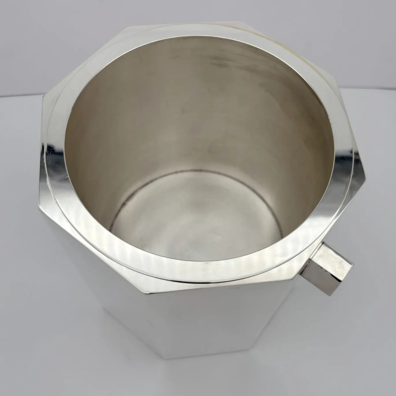 Champagne Glacette Cilindrico in Ottone Argento Del Monte