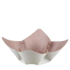 Ciotola per frutta in pelle Oyster e Ash Rose