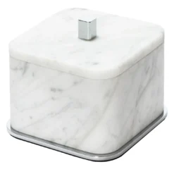 Cofanetto da bagno Polo in marmo Arabescato Bianco