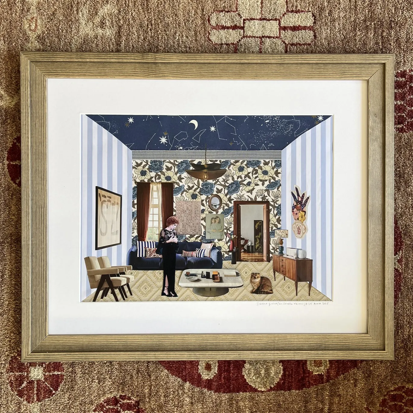 Collage con materiali riciclati Interno Giorno con Ornella Vanoni