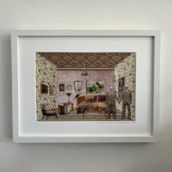 Collage Gilbert & George con materiali riciclati