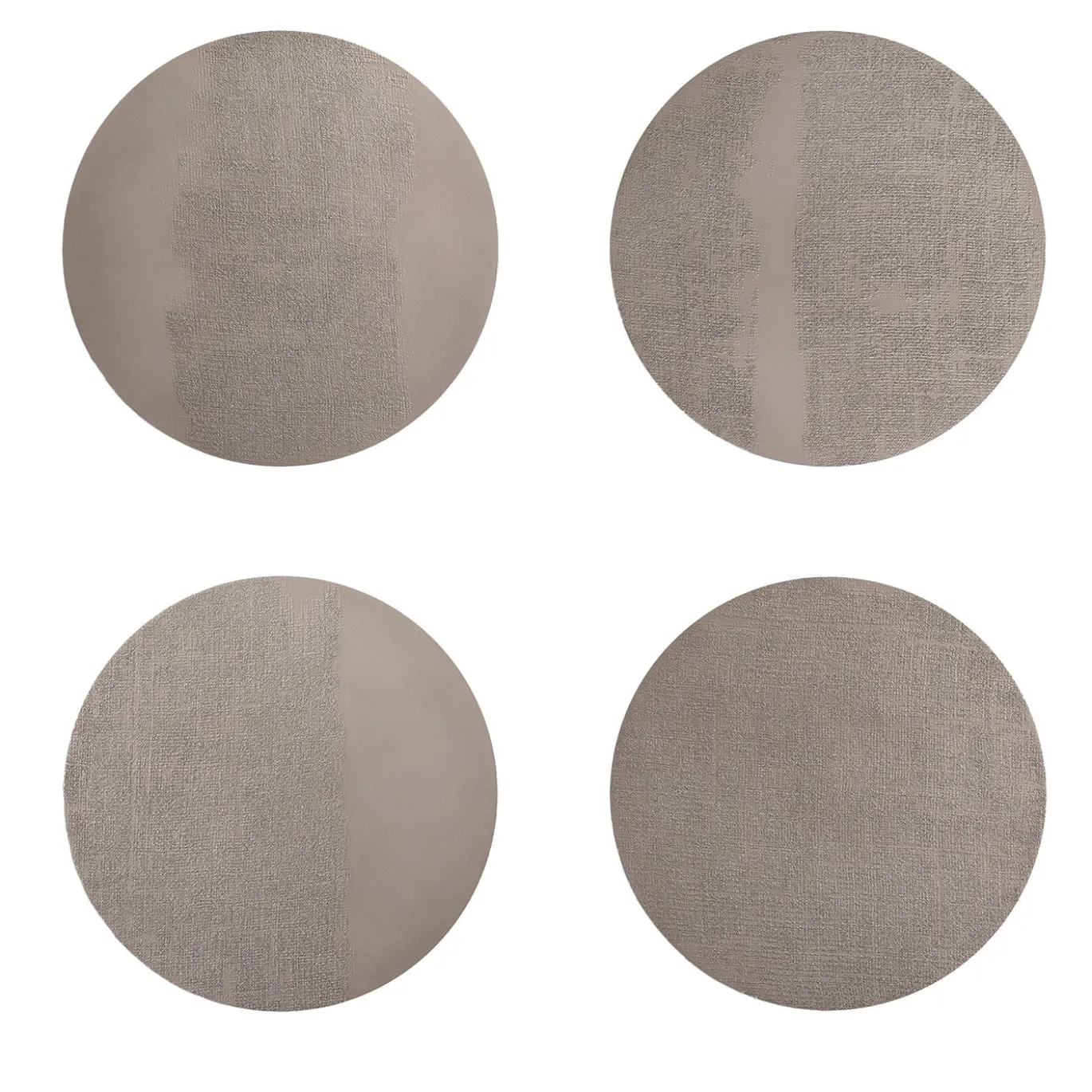 Collezione Armature - Set di 4 tovagliette rotonde Platino