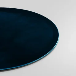 Collezione Inchiostro - Set di 4 Sottopiatti Rotondi Blu Oceano