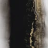 Collezione Inchiostro - Set di 4 Sottopiatti Rotondi Bianco Nero Oro
