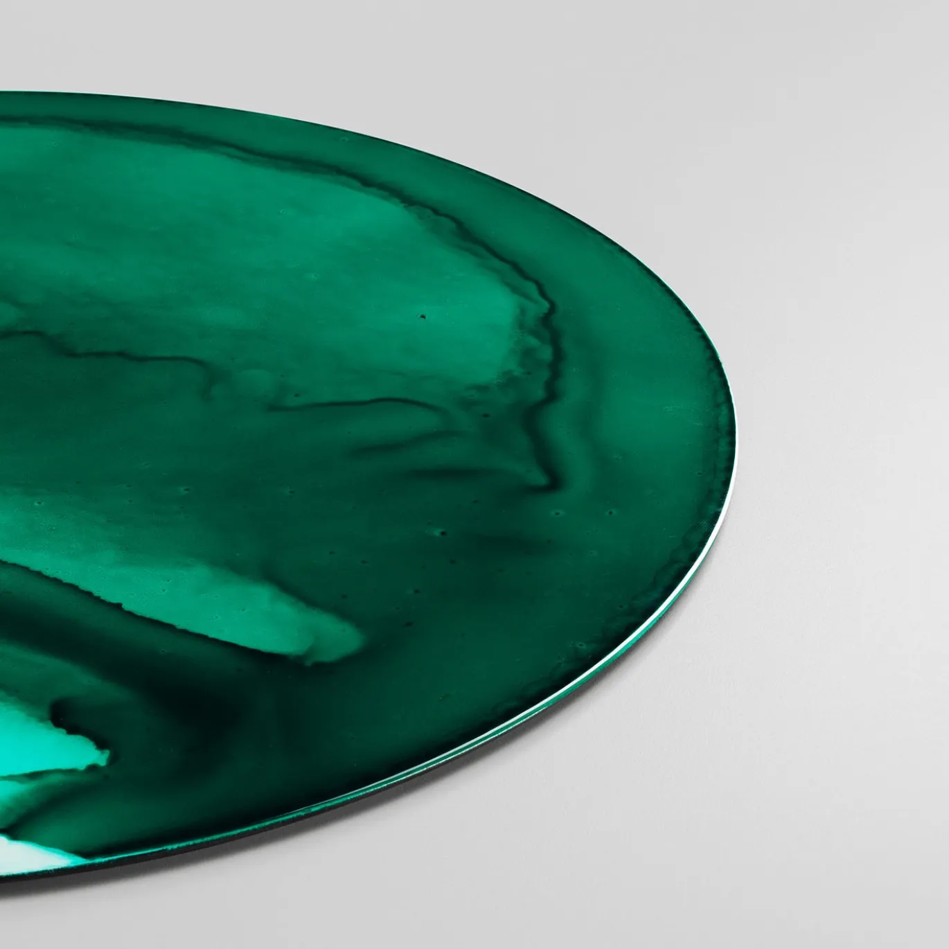 Collezione Inchiostro - Set di 4 Sottopiatti rotondi Verde Malachite