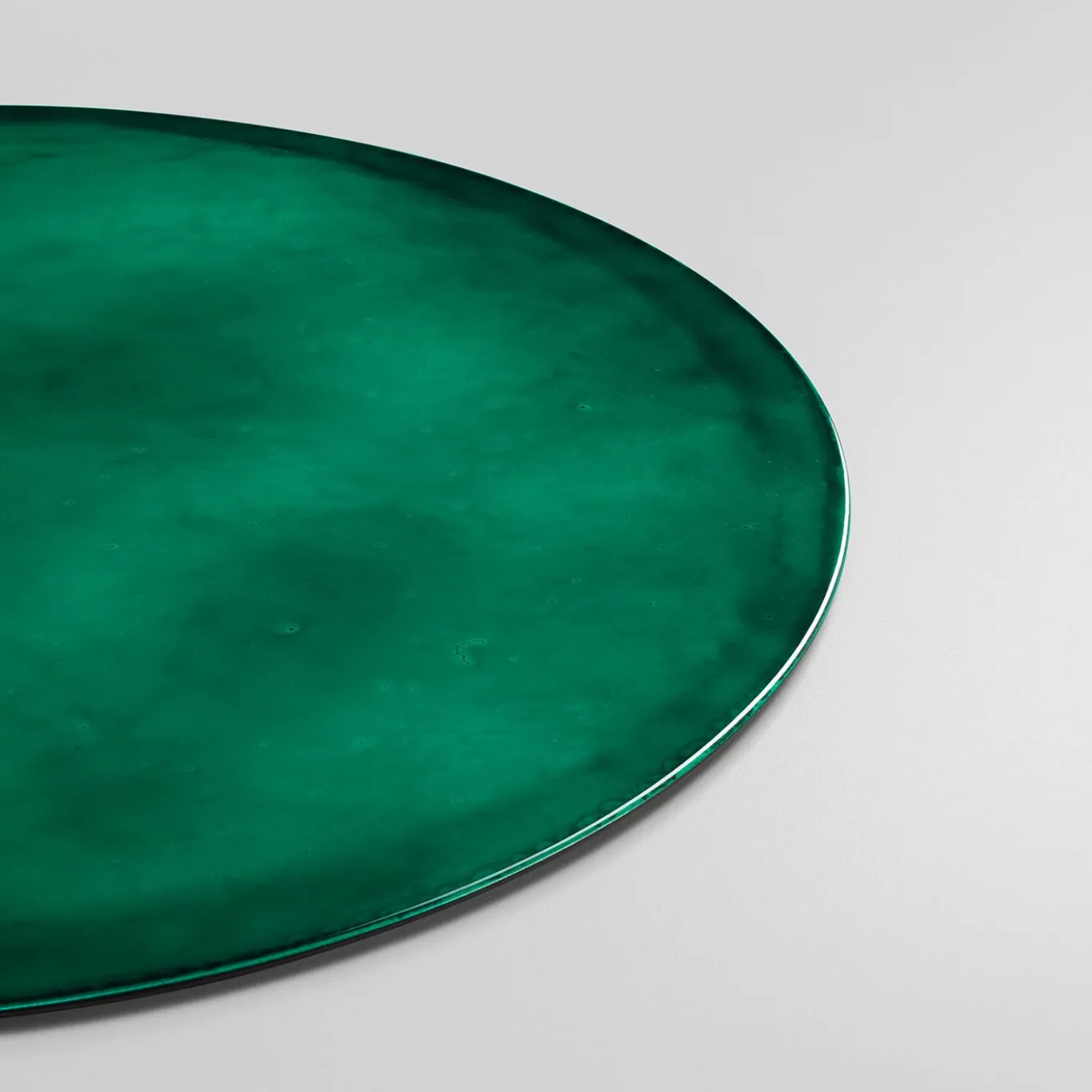 Collezione Inchiostro - Set di 4 Sottopiatti rotondi Verde Malachite