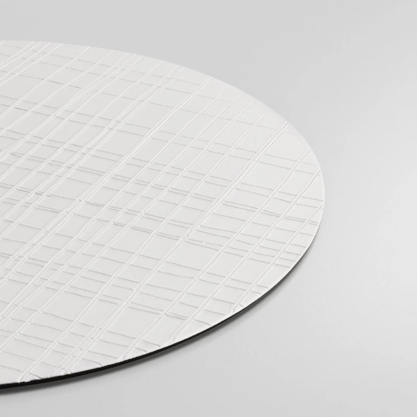 Collezione Tracce - Set di 4 Sottopiatti Rotondi in Gesso