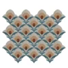 Composizione di Piastrelle in Ceramica Multicolore Karma con Motivo Floreale