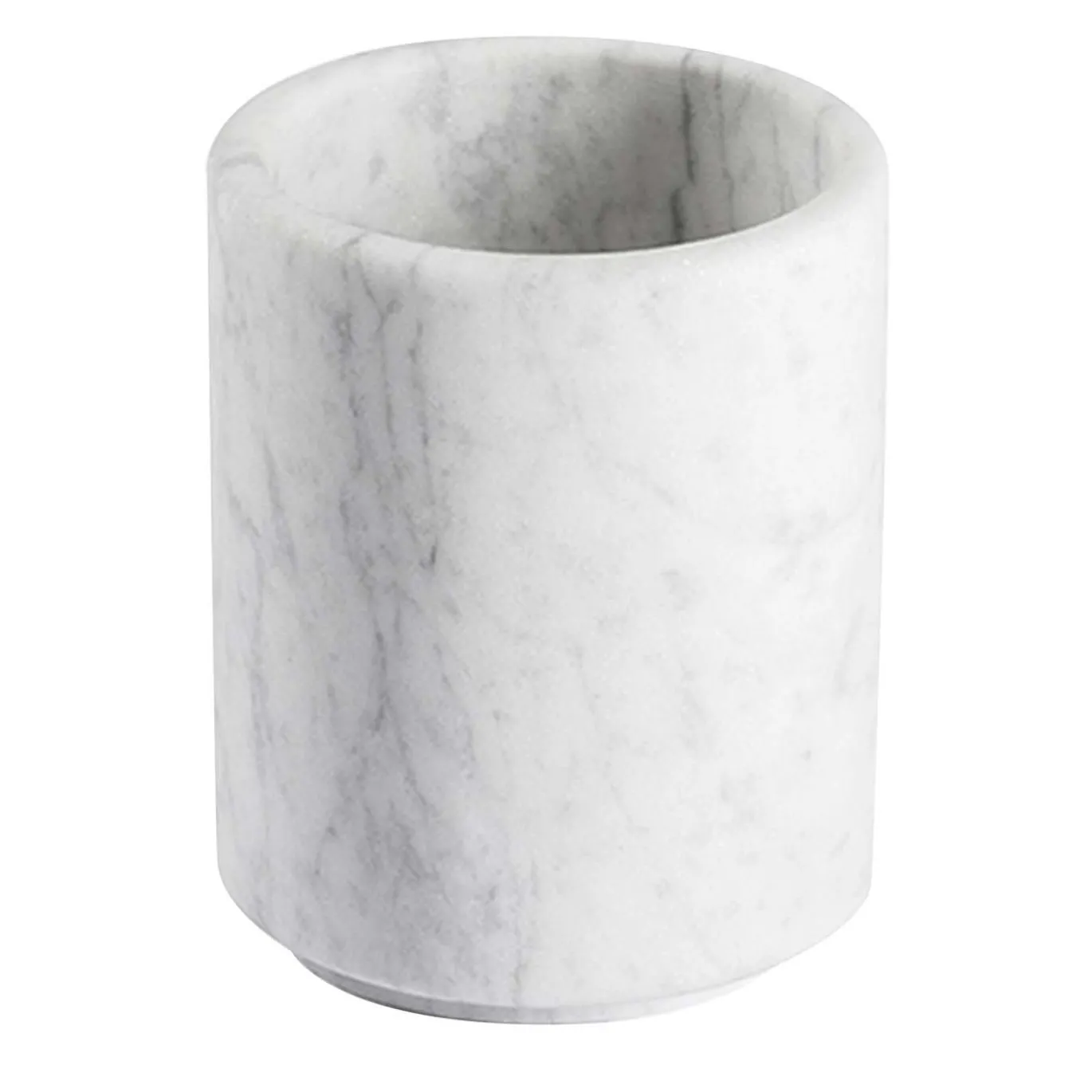Contenitore Ellipse piccolo in marmo di Carrara