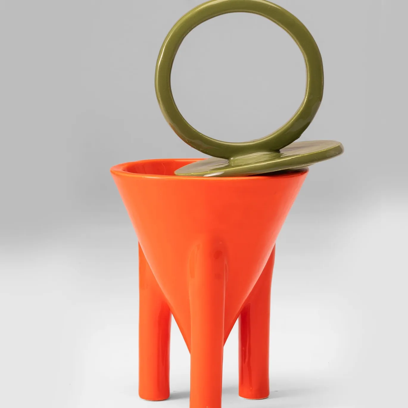 Contenitore per caffè in ceramica Iperbole 2 Stabilo Orange & Sage Green