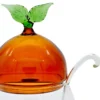 Contenitore per marmellata con dettaglio di foglie