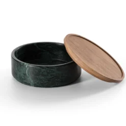 Contenitore piccolo Pietra L09 in marmo Nero Marquinia di Piero Lissoni