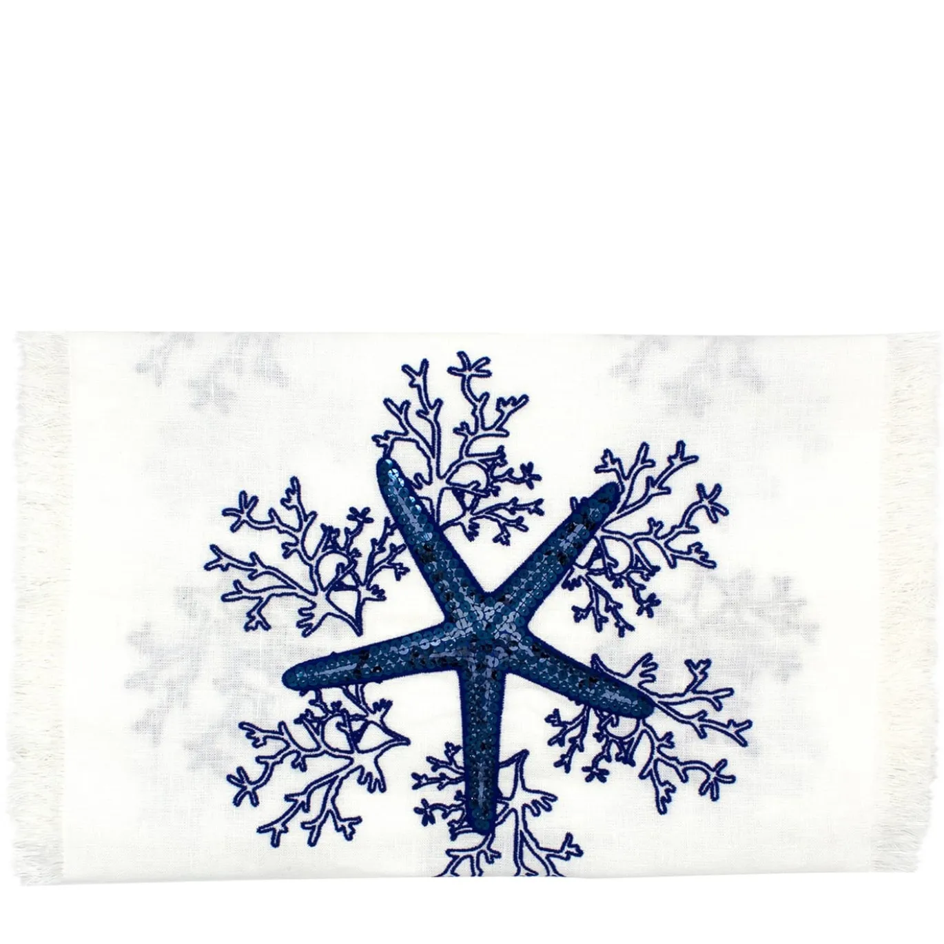 Corallo Blu Runner bianco con frange