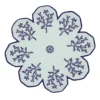 Corallo Blu Set di 2 tovagliette di servizio blu pallido a forma di fiore
