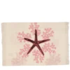 Corallo Rosa, runner con frange color taupe