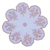 Corallo Rosa Set di 2 tovagliette di servizio azzurre a forma di fiore