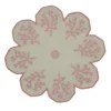 Corallo Rosa Set di 2 tovagliette di servizio a forma di fiore color taupe