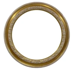 Cornice con fiori bianchi e oro
