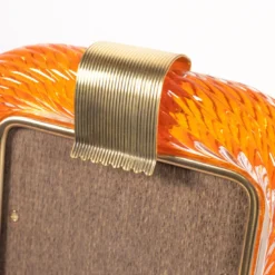 Cornice con Struttura in Ottone e Vetro a Torciglione Aragosta